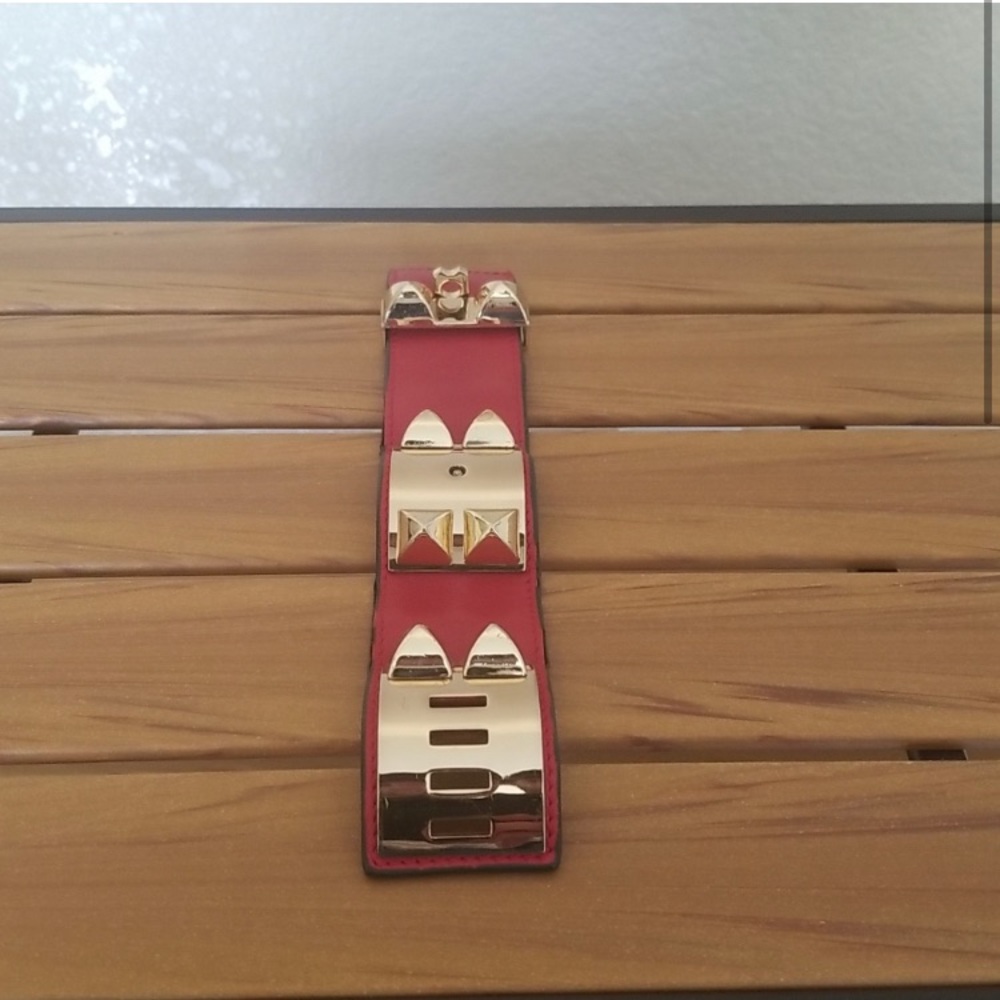 Collier de Chien Bracelet - Red Leather - Picture 6 of 10